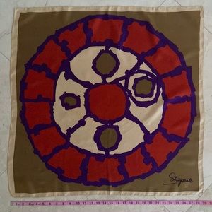 Schiaparelli Vintage Silk Scarf 29x29